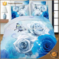 Conjunto de cama de casa rosa flores impresso conjunto de folha de cama 3d comforter conjuntos, 100 poliéster